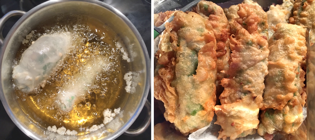 Vegan Rezept Teigrollen Gemüse Reispapier gefüllt