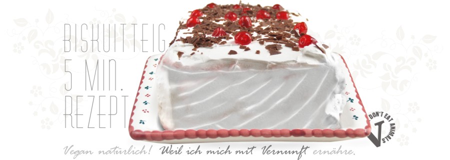 biskuitteig vegan sahne torte